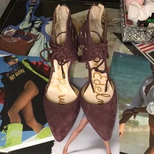 Sam Edelman dark purple dress heels